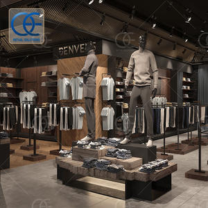 Étagères de présentation pour magasin de vêtements, équipement de magasin de vêtements, présentoir pour vêtements pour hommes pour centre commercial - Product Image 2