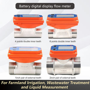 Flow meter digital cairan inline kecil dari baja tahan karat dengan tenaga baterai akurat tinggi - Product Image 2