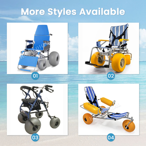 KSM-SW4 Branded Beach Wheelchair with Safety Harness for Handicapped Users Secure Durable Design with International Shipping - Product Image 6
