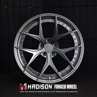 Jantes forgées sur mesure en 2 pièces à rayons fendus, finition Gunmetal poli, à déport progressif, 5x114.3, 20 et 21 pouces pour Nissan GT-R R35