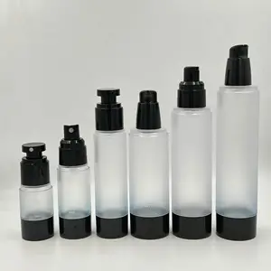 Botol Pompa Losion Busa Plastik Kosong Mewah 15 30 50 80 100 120Ml 40z Kosmetik Perawatan Kulit Wajah Botol Pengap dengan Pompa Losion