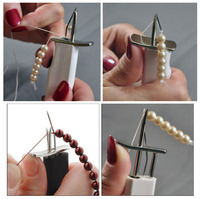 # 2 fils de soie de 0,45 mm, 100 % soie de mûrier, avec aiguille, pour bijoux DIY, fil à tisser à la main