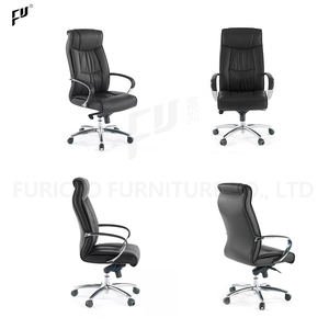Venta al por mayor de muebles de oficina de lujo de alta calidad silla de oficina giratoria de respaldo alto silla de oficina ejecutiva de cuero negro - Product Image 3