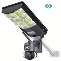 Lampadaire solaire Ubox avec caméra PTZ à double objectif 3K 6MP, zoom 12x, WiFi 4G, capteur CMOS, étanche IP67, audio bidirectionnel, vision nocturne