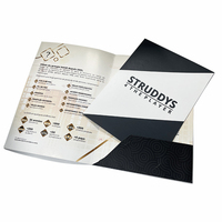 LOGOTIPO personalizado Suministro DE FÁBRICA DE China Carpetas corporativas de lujo A4 Carpeta de presentación de archivos de papel de dos bolsillos para documentos