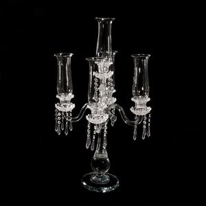 MH-Z168 5 braccia decorazione della tavola di Nozze Candelabri Di Cristallo con tubo di vetro - Product Image 2