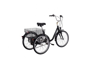 Vélo à une vitesse avec pneus, système de freinage V-brake, fourche en aluminium et acier standard GW7001, 3 roues GW7001 - Product Image 5
