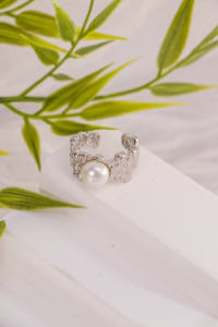 Bagues de mariage vintage en argent plaqué or, design délicat, design Lave, fines, réglables, unisexes, vente en gros - Product Image 6