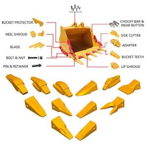 حفارة PC130 PC60 PC100 PC200 PC300 دلو الأسنان ، أسنان لكوماتسو PC40 PC200 PC400 - Product Image 4