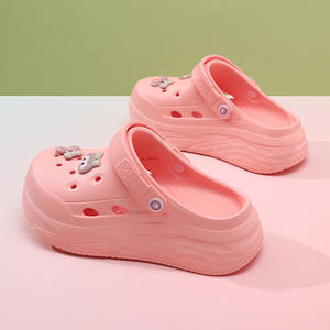 Sandalias Crocs de Suela Gruesa para Mujer, Color Beige, Tacón de 3 cm, Transpirables, de EVA, para Playa y Exteriores, Tallas 35-40 - Product Image 5