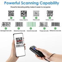 Lecteur de codes-barres 2D portable Eyoyo EY-023, compatible USB et sans fil 2,4 GHz, avec garantie de 10 ans