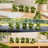 Naturstein-Frösche-Figur, Halloween-Deko, 5 Stile, niedliches Tier-Ornament für Zuhause und Schreibtisch