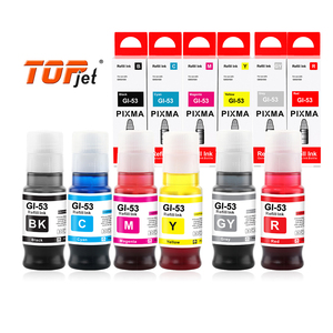 Encre de recharge en vrac à base d'eau compatible Premium Topjet GI-53 GI53 GI 53 pour imprimante jet d'encre Canon <span class=keywords><strong>Pixma</strong></span> G550 <span class=keywords><strong>G650</strong></span> - Product Image 1