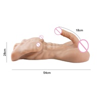 Männlicher Torso Weiblich Halb, Realistische Silikon Muskel Mann Masturbationspuppe mit Penis, Erwachsenen Sexpuppe für Shemale oder Gay