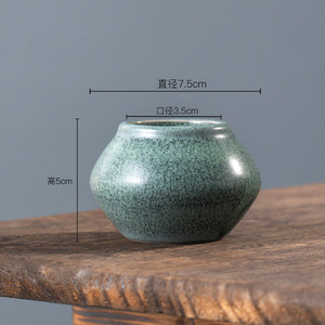 Pot de fleurs pour plantes succulentes, pot de bonsaï, forme carrée, pot de bonsaï en céramique émaillée à haute température, petit pot émaillé - Product Image 6