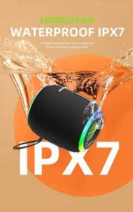 Hopestar P35 <span class=keywords><strong>MINI</strong></span> 10W 便携式蓝牙音箱 IPX7 防水 RGB 灯光双振膜低音 FM 收音机户外袖珍音响 - Product Image 6