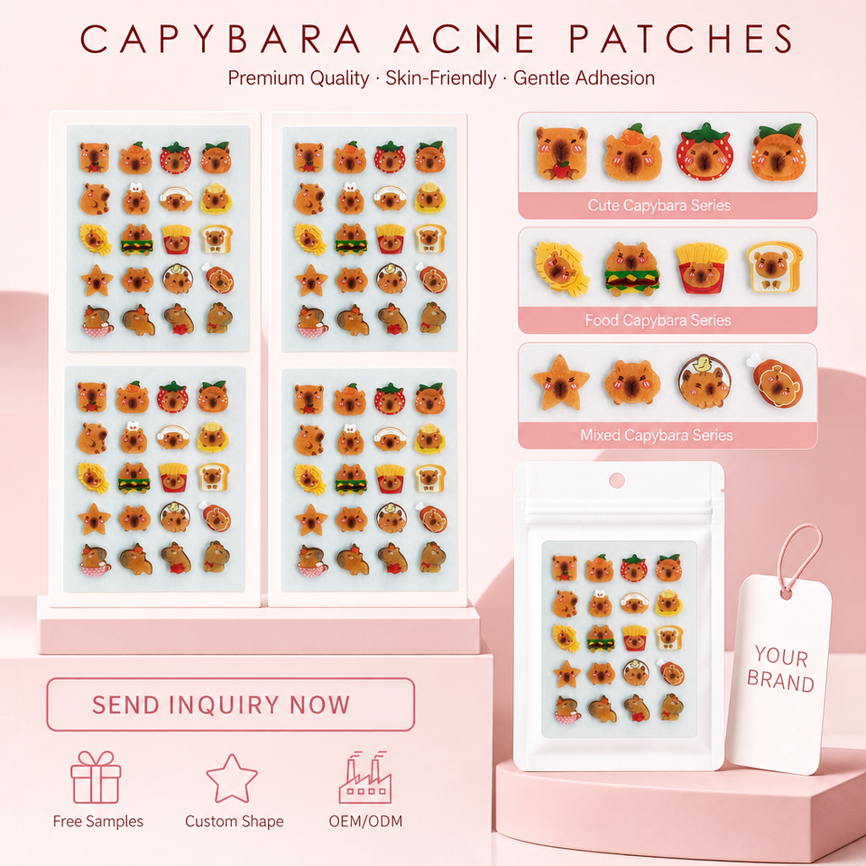 Cute Capybara Pattern Hydrocolloid Acne Patch Absorb Blemish Spot ...