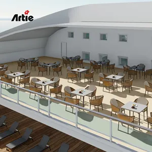 Artie Especializado En Proyecto De Hotel De Crucero De Lujo Usado Moderno Mimbre Restaurante Muebles Al Aire Libre Mesa Y Sillas