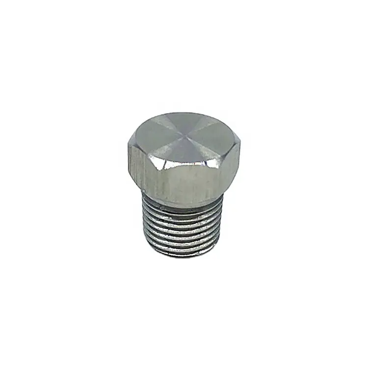 Hexagonal Head Tube Plug 1/8 inch 4 NPT Stainless Steel 304 6061 Metal Aluminum Anodized Black