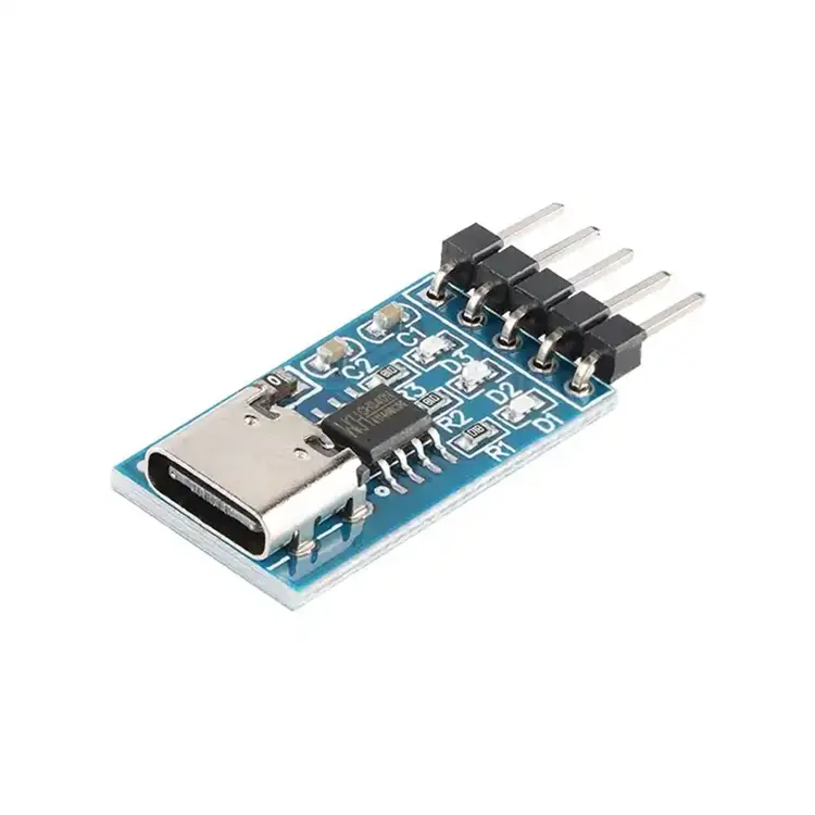 نوع-c Usb إلى منفذ تسلسلي وحدة chn Ch340 Dc 5v 40v ترقية Mcu Download Line