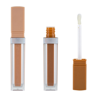 Tube d'emballage imperméable de maquillage d'applicateur de silicone de teinte de lèvre mate d'étiquette