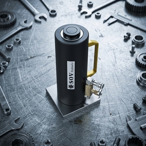 Vérin hydraulique Enerpac Same 10000Psi 700Bar à simple effet, léger, en aluminium, à piston creux, capacité 20T - Product Image 1