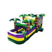 Structure gonflable d'obstacles Palm Beach pour jeux en plein air