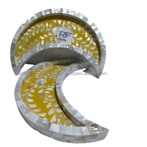 Bandeja de perlas para madre y estrella de la Luna, regalo para adultos, tablero de comida de postre, bandeja de servicio de decoración de Ramadán - Product Image 1