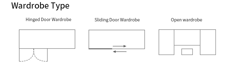 EDNA Sliding Closet Wall Customized Bedroom Glass Door Modern Wardrobes Wooden Design