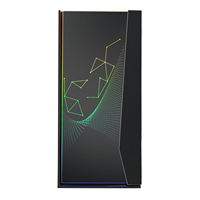 Boîtier d'ordinateur SAMA OEM Serve Atx avec panneau frontal en verre, bande ARGB, boîtier de jeu