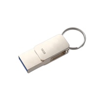 Alliage de zinc de haute qualité 2.0 3.0 16GB OTG USB Flash Drive 32GB Memory Stick Type-C 64GB avec porte-clés