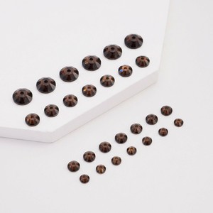 Espresso 6mm Mocca Epoxidharz Flache Rückseite Mittelloch Strass-Perlen Diamant-Charm Schmuckzubehör Boxverpackt YAXI - Product Image 4