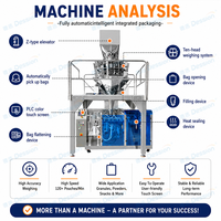Machine d'emballage automatique pour sachets à fermeture éclair de granulés de noix de 250g et 500g