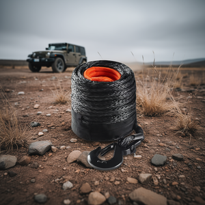 Câble de treuil synthétique 3/8 pouce x 100 pieds 26500 lb avec crochet forgé universel pour récupération de SUV et sangle de remorquage - Product Image 2