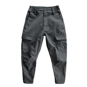 TKAN157D Custom hombres Oversize moda outoors multi-Bolsillo casual diseño con puños 100% pantalones de chándal de algodón - Product Image 3