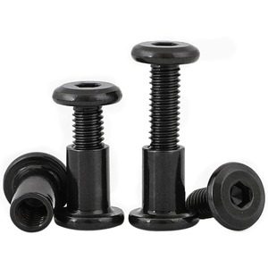 Fasteners Factory Wholesale Furniture Cross Hex Driver Socket Head Black Zinc Lock Barrel <strong>Nut</strong> - Product Image 5