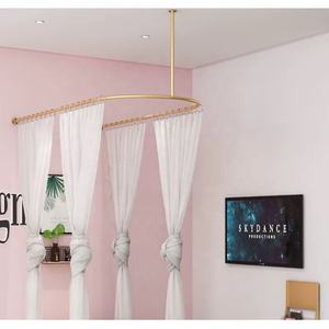 אופנה חדר מדידות מסגרת וילון שינוי חדר הקמעונאי חדר הלבשה חצי מעגל ערכה - Product Image 2