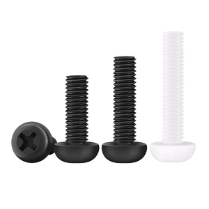 <span class=keywords><strong>Nylon</strong></span>-Kunststoff Phillips-Flachkopfschrauben OEM Weiße Kunststoffkappen Flach M3 M4 Gewindeschrauben Mutter M12 Zoll für Maschinen-Stopfmutter - Product Image 4