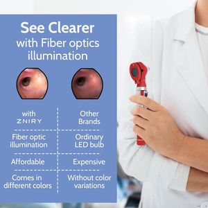 Otoscopio de Bolsillo Mini, Fuente de Alimentación Manual, Fibra Óptica, Examen Médico con LED para Examen de Oído - Product Image 6