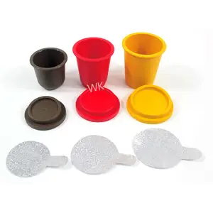 多様な色オフィスコーヒーカプセルカップさまざまなサイズプラスチック包装カップ