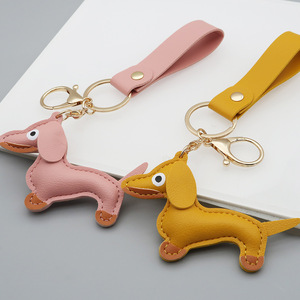 High Quality <b>Dachshund</b> PU Leather Keychain Cute <b>Dachshund</b> Dog Bag Charm Adorable Puppy Car Keyring Pet Lover <b>Gift</b> - Product Image 1