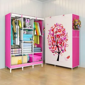 Non-Woven Canvas Foldable Closet Folding Cupboard Wardrobe Designs