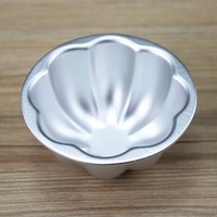12er-Set Blumenförmige Eierkuchenformen aus Aluminiumlegierung, Wiederverwendbare Antihaft-Pudding-, Gelee-, Kuchen-, Cupcake- und Muffinformen zum Backen