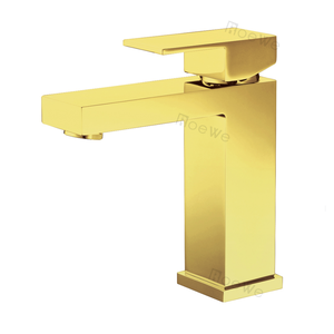 Robinet de lavabo monocommande en or rose pour salle de bain, à poser sur le comptoir, pour lavage des mains - Product Image 4