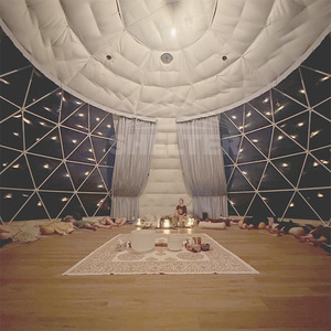 Lớn 18M 20m 25M 30m Đường kính thép geodesic mái vòm lều cho sự kiện Yoga bên đám <span class=keywords><strong>c</strong></span>ưới marquee - Product Image 5