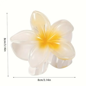 Dolce Plumeria fiore fermacapelli Set elegante Versatile per feste in spiaggia all'aperto grandi mollette per tutti i tipi di capelli - Product Image 5