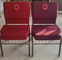 Chaise d'église/hôtel empilable en fer STG Modern Congregation avec étagère de rangement pour école, salle de réunion, salle, cathédrale