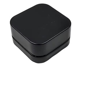 Envase Hermético Cuadrado de Vidrio Transparente Negro Mate de 5g 9g con Tapa para Envasado de Productos Cosméticos, Concentrados, Extractos y Cuidado de la Piel - Product Image 3