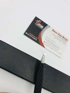 Pince à épiler japonaise durable en acier inoxydable pour extension de cils, poignée en diamant noir pour beauté, fibre pointue, volume russe - Product Image 6