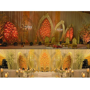 ที่ไม่ซ้ำกันเวทีแต่งงานฉากหลังโลหะที่ทันสมัยด้านหลังกรอบโลหะเวทีแต่งงานหรูหราเวทีโลหะฉากหลังโลหะ - Product Image 1